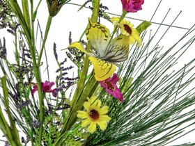 EUROPALMS Wildblumenzweig, künstlich,  pink