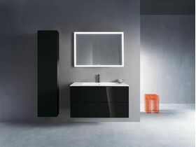 Duravit Hochschrank L-CUBE 400x243x1760mm Ans li schwarz hochglanz