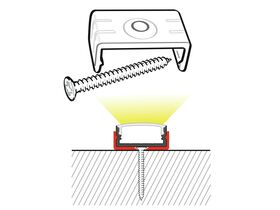 EUROLITE Halterung für U-Profil 20mm Kunststoff