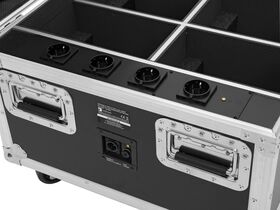 ROADINGER Flightcase 4x AKKU IP PAR 7 QCL WDMX mit Ladefunktion