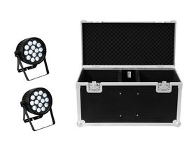 EUROLITE Set 2x AKKU IP PAR 14 HCL QuickDMX + Case