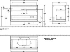 V&B Waschtischunterschrank FINION 1000x603x501mm AP Gl wh ma gls wh lacq.