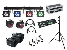 EUROLITE Set LED KLS-3002 + Laser Derby Mobile Bundle