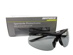 SPEQ Sportbrille Photochromic SP-1548C mit selbsttönendem Glas für Fahrrad- Motorradfahren, Skiesport (black)