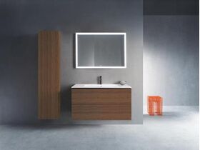 Duravit Hochschrank L-CUBE 400x243x1760mm Ans re nussbaum dunkel