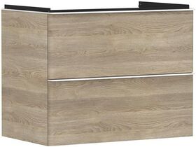 HG Waschtischunterschrank Xelu Q 780x605x475mm eiche natur Griff mattweiß