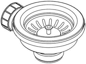 Grohe Ablaufgarnitur f Einbauspülen edelstahl