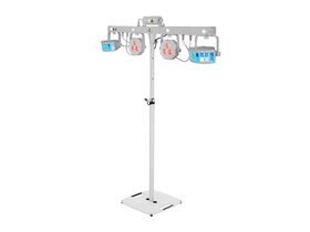 EUROLITE Set LED KLS Laser Bar FX-Lichtset weiß + BPS-2 Boxenhochständer weiß