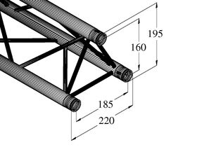 ALUTRUSS DECOLOCK DQ3-S200 3-Punkt-Traverse sw