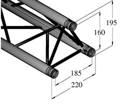 ALUTRUSS DECOLOCK DQ3-S750 3-Punkt-Traverse sw