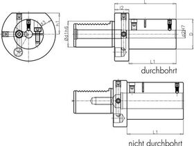 Werkzg.h.E2 S DIN 69880 Typ A Spann-D.10mm VDI30 z.Bohrstangen PROMAT