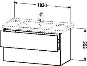 Duravit Waschtischunterbau L-CUBE 1020x481x555mm basalt matt