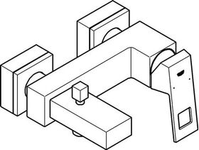 Grohe Einhand-Wannenbatterie EUROCUBE 1/2Zoll su-st