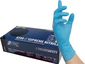 Einweghandschuh SUPREME NITRILE Gr.S blau Nitril EN374 PSA III 100 St.NITRAS