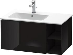 Duravit Waschtischunterbau L-CUBE 400x820x481mm Be links schwarz hochglanz