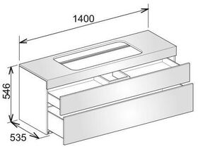 Keuco Waschtischunterbau EDITION 400 1400x546x535mm o HL-Boh ant