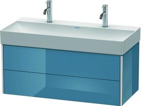 Duravit Waschtischunterbau XSQUARE 397x984x460mm stone blue hochglanz