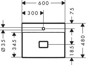 HG Aufsatzhandwaschbecken Xevolos E m HL o ÜL SmartClean 600x480mm weiß