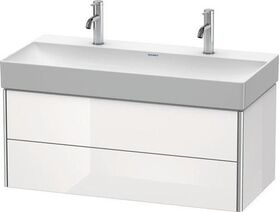 Duravit Waschtischunterbau XSQUARE 984x397x460mm 2 Schubk we ma ES NB mitte