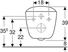 Geberit Wand-Tiefspül-WC CITTERIO Rimfree, geschlossene Form weiß KT