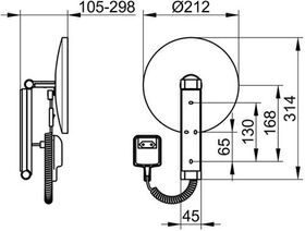 Keuco Kosmetikspiegel iLook_move d= 212mm bel Netzteil 12 V ni gebü