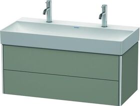 Duravit Waschtischunterbau XSQUARE 397x984x460mm steingrau seidenmatt