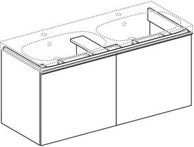 Geberit Waschtischunterschrank ACANTO 1190x535x476mm La hgl we Front Glas weiß