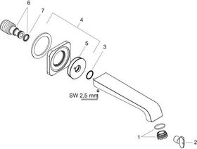 Wanneneinlauf AXOR CITTERIO E Ausladung 180mm chrom