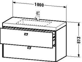 Duravit Waschtischunterbau BRIOSO 613x1000x480mm WT Vero Air 3 HL we ma