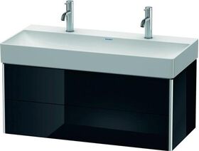 Duravit Waschtischunterbau XSQUARE 397x984x460mm schwarz hochglanz