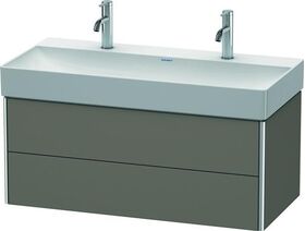 Duravit Waschtischunterbau XSQUARE 397x984x460mm flannel grey seidenmatt