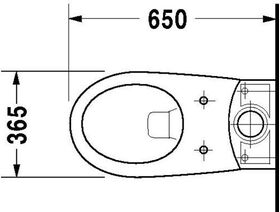 Duravit WWC DURAPLUS PRACTICA-CASCADE 365x650mm weiß