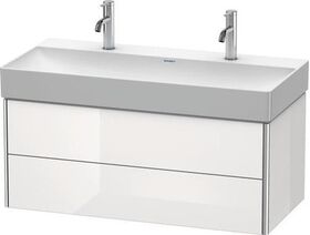 Duravit Waschtischunterbau XSQUARE 984x397x460mm 2 Schubk we hgl ES NB Mi.