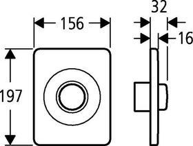 Grohe Deckplatte (02.11.9010) m Druckknopfbetätigung