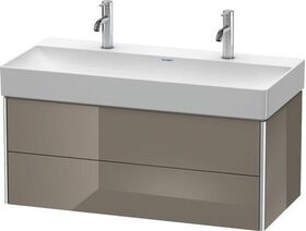 Duravit Waschtischunterbau XSQUARE 397x984x460mm flannel grey hochglanz