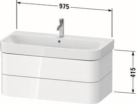 Duravit WTU HAPPY D.2 PLUS 975x490mm 2 Schubk No we sdm ES Ah mitte