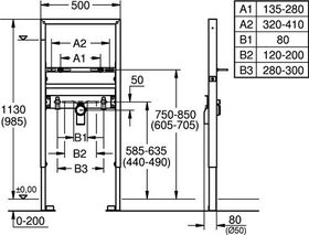 Grohe Waschtisch-Element RAPID SL f ELB höhenverstb m Schallschutz