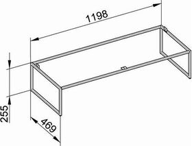 Keuco Bodengestell X-LINE 1200x250x470mm anthrazit