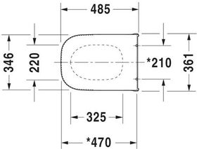 Duravit WC-Sitz D-CODE VITAL ohne Absenkautomatik, verlängert weiß