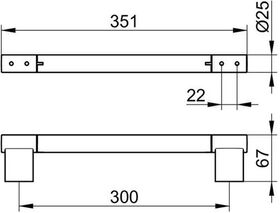 Keuco Haltegriff PLAN 351mm vc