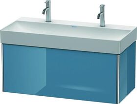 Duravit Waschtischunterbau XSQUARE 397x984x460mm stone blue hochglanz