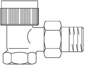 OV Thermostatventil Baureihe ADV 9 M 30x1,5, Eck DN 10