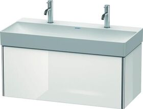 Duravit Waschtischunterbau XSQUARE 397x984x460mm weiß hochglanz