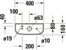 Duravit Spülkasten DARLING NEW 405x160mm, Anschluss unten links weiß WG