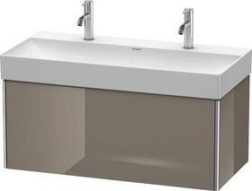 Duravit Waschtischunterbau XSQUARE 397x984x460mm flannel grey hochglanz