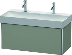 Duravit Waschtischunterbau XSQUARE 397x984x460mm steingrau seidenmatt