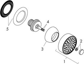 Seitenbrause AXOR 1jet DN 15, runde Rosette chrom