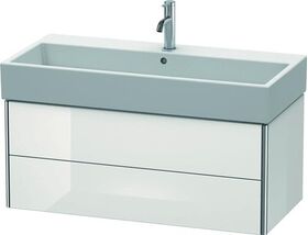 Duravit Waschtischunterbau XSQUARE 397x984x460mm weiß hochglanz