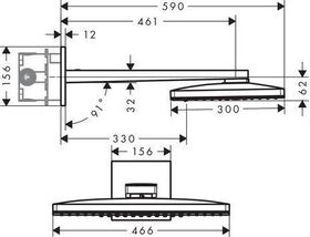 Kopfbr 460/300 3jet AXOR SHOWERSOLUTIONS chrom