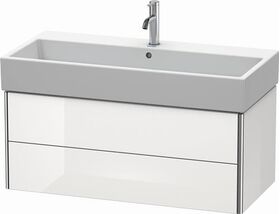 Duravit Waschtischunterbau XSQUARE 984x397x460mm 2 Sk we s-matt ES Ah Mi.